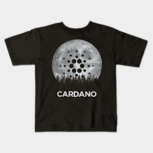 Vintage Cardano ADA Coin To The Moon Crypto Token Cryptocurrency Blockchain Wallet Birthday Gift For Men Women Kids Kids T-Shirt